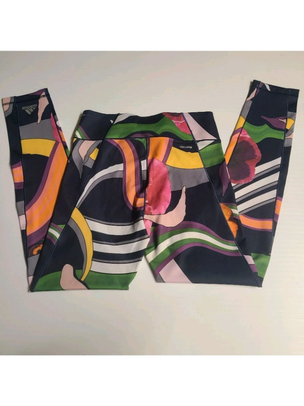 ADIDAS CLIMALITE   Leggings Multi-color Print US Small - Picture 7 of 7